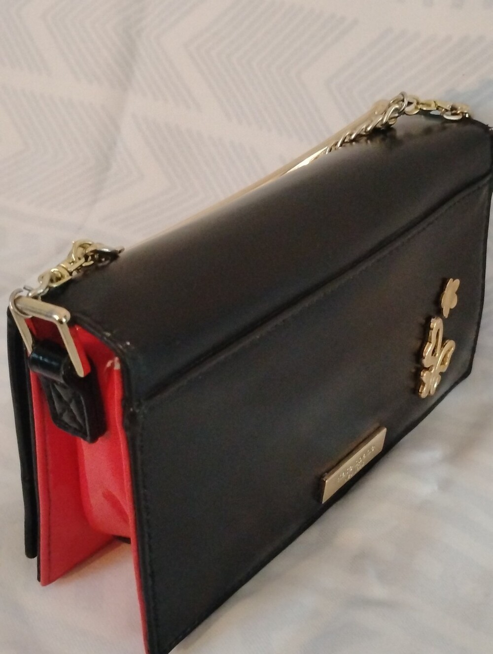 Kate Spade New York Patton Leather Upcycled Novelty Bag Gold Tone Hardware - Picture 8 of 15
